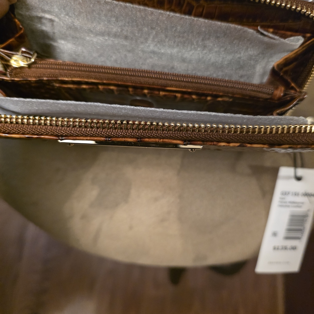 Brahmin Brown Crocodile Embossed Handbag - Picture 3 of 11